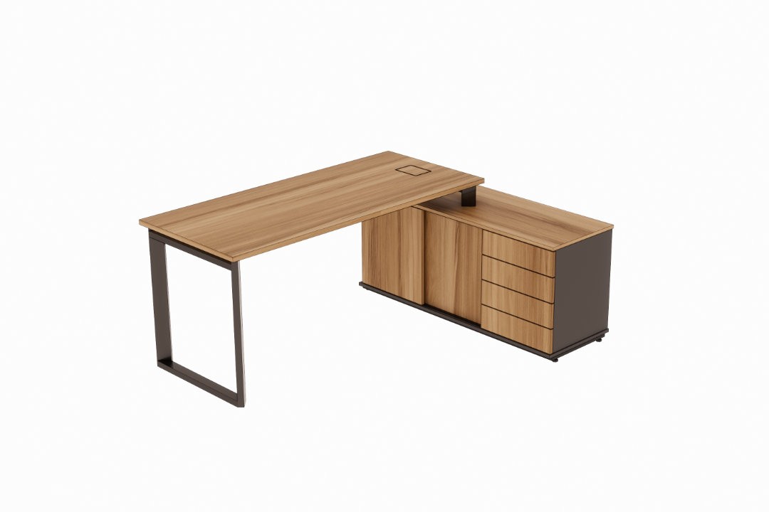 Mesa de escritório gerente com armário Level